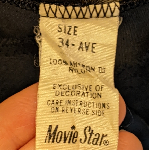 Vintage Black Sheer Lace Movie Star Slip Size 34 - Picture 2 of 3